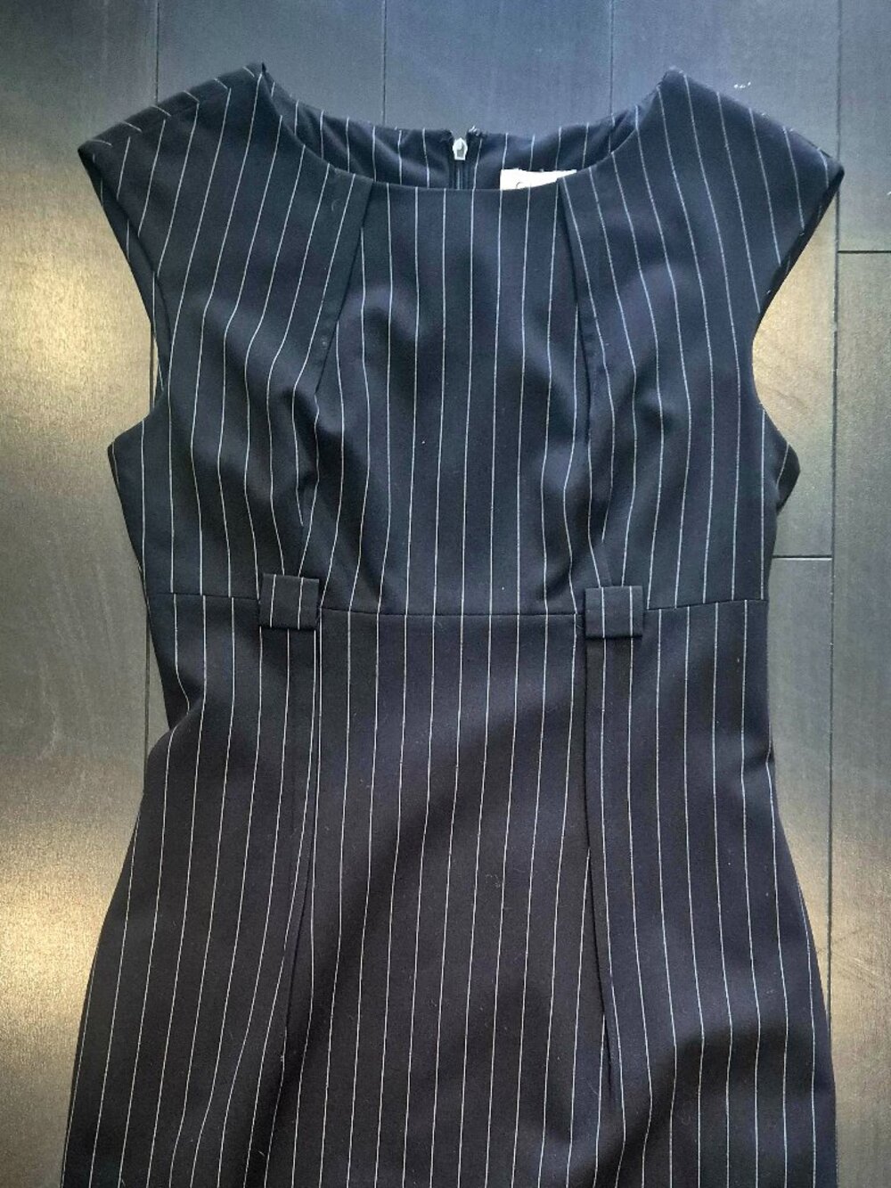 CALVIN KLEIN BLACK STRIPED DRESS